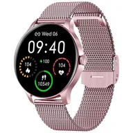 Smartwatch - Garett Classy Różowo-stalowy - miniaturka - grafika 1