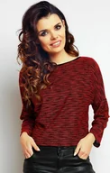 Swetry damskie - Infinite You Damski sweter klasyczny Lirat M079 bordo S/M - miniaturka - grafika 1