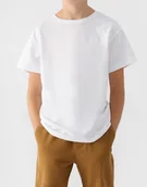 Koszulki dla chłopców - T-shirt chłopięcy, biały, 4F - miniaturka - grafika 1