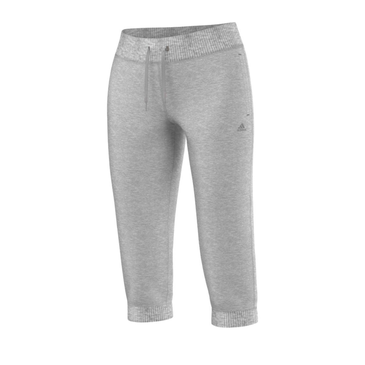 Damskie Spodnie Dresowe 3/4 Szare Adidas Essentials XS