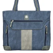 Torebki damskie - Duża Torebka Damska Charm&Shape na ramię Jeans - miniaturka - grafika 1