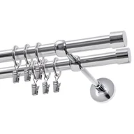 Karnisze - Karnisz DECASTYL Luna z kółkami Podwójny 480 cm Chrom - miniaturka - grafika 1