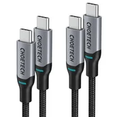 Kable USB - Choetech 2x kabel przewód USB Typ C - USB Typ C Power Delivery 100W 5A 1,8m czarny (MIX00073) - miniaturka - grafika 1