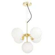 Lampy sufitowe - NOWOCZESNA LAMPA WISZĄCA KLASYCZNE ZŁOTO STELVIO W5 - miniaturka - grafika 1