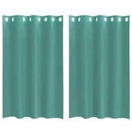 Zasłony - vidaXL Zasłony woalowe z przelotkami 2 szt. Turkusowe - miniaturka - grafika 1