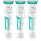 Pasty do zębów - Elmex Sensitive pasta dla wrażliwych zębów 3x75 ml - miniaturka - grafika 1
