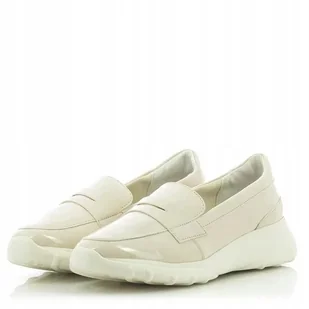 GEOX ALLENIEE DAMSKIE PÓŁBUTY LAKIEROWANE BEŻOWE 41 Ż5F - Półbuty damskie - miniaturka - grafika 1