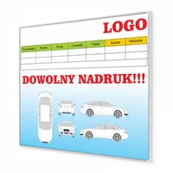 Tablice i flipcharty - Tablica magnetyczna suchościeralna z własnym nadrukiem 100x120cm - miniaturka - grafika 1