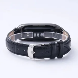 Pasek Eko Skóra Eco Leather Braders do Oppo Band czarny - Smartband - miniaturka - grafika 6