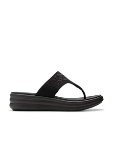 Clarks Japonki "Drift Way" w kolorze czarnym - Klapki i japonki damskie - miniaturka - grafika 1