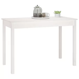 Lumarko Stół jadalniany, biały, 110x55x75 cm, lite drewno sosnowe - Stoły - miniaturka - grafika 7