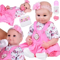Akcesoria dla lalek - Urocza miękka Lalka bobas 50 cm jak żywa + pampers butelka ZA5359 - miniaturka - grafika 1