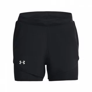 Spodnie sportowe damskie - Damskie spodenki do biegania UNDER ARMOUR UA Fly By Elite 2-in-1 Short - czarne - grafika 1