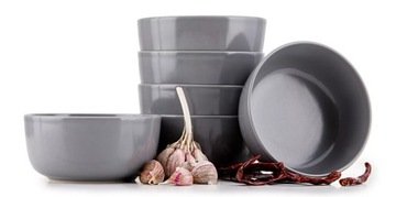 Zestaw Miseczek Czarny Matowy 6 Szt Victo