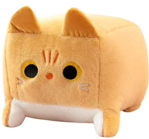 MASKOTKA KOT KWADRATOWY KOTEK PLUSZOWY ZABAWKA 30cm