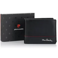 Portfele - Nieduży elegancki portfel męski YS605 323 z RFID - czarno-czerwony - miniaturka - grafika 1