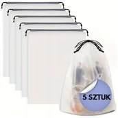 Pokrowce na ubrania - WORKI DO PRZECHOWYWANIA BUTÓW 5SZT DO WALIZKI PODRÓŻNE ORGANIZER 30 X 40 CM - miniaturka - grafika 1