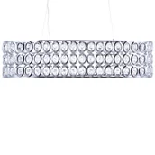 Lampy sufitowe - Beliani Lampa wisząca Lampa wisząca metalowa srebrna TENNA 82255 - miniaturka - grafika 1