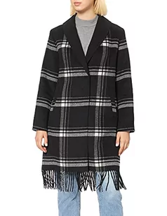 Gerry Weber Damski płaszcz wełniany, czarny/kremowy, 36 - Płaszcze damskie - miniaturka - grafika 1