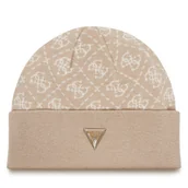 Czapki damskie - Czapka Guess M5BZ18 Z0442 Beżowy - miniaturka - grafika 1