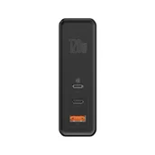 Ładowarki do telefonów - Baseus Ładowarka sieciowa, GaN2 Mini 3USB USB-A/ 2xPD USB-C 120W, czarna z kablem USB-C - USB-C 100W - miniaturka - grafika 1
