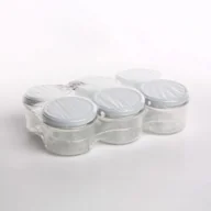 Pojemniki kuchenne - Komplet 6 słoików 235 ml+ zakrętka biała 6,5 cm - miniaturka - grafika 1