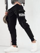 Spodnie męskie - Spodnie męskie bojówki czarne Dstreet UX4170 - miniaturka - grafika 1