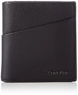 Portfele - Calvin Klein Męskie diagonalne Trifold 6CC W/Moneta Portfele, Ck Black, OS, Ck czarny, Rozmiar Uniwersalny - miniaturka - grafika 1