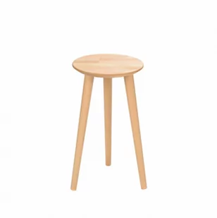 Taboret drewniany okrągły z drewna bukowego - Taborety i hokery - miniaturka - grafika 1
