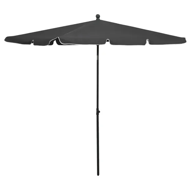 Parasol ogrodowy UV z funkcją pochylania, antracytowy, 210x140x238 cm