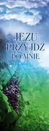 Baner na I Komunię Świętą "Jezu przyjdź do mnie" 75x200 cm - Ikony i obrazy sakralne - miniaturka - grafika 1
