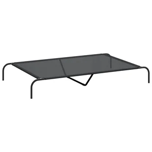vidaXL Podwyższone legowisko dla psa czarne 150x90x20 cm - Legowiska dla psów - miniaturka - grafika 1