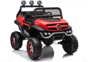 LEAN CARS Pojazd na Akumulator Mercedes Unimog S Czerwony Lakier - Pojazdy elektryczne dla dzieci - miniaturka - grafika 2