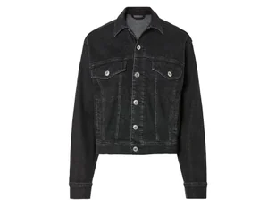 esmara® Kurtka jeansowa damska, oversize (44, Czarny) - Kurtki damskie - miniaturka - grafika 1