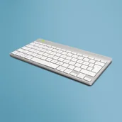 Klawiatury - R-Go Tools Compact Break R-Go klawiatura, QWERTZ (DE), bluetooth, biała - miniaturka - grafika 1