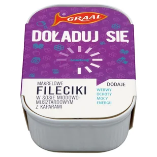 Graal Fileciki makrelowe w sosie miodowo-musztardowym z kaparami 110 g - Konserwy i dania rybne - miniaturka - grafika 1