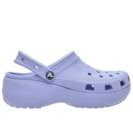 Klapki i japonki damskie - Klapki damskie Crocs Classic Platform Clog 206750-453 - fioletowe - miniaturka - grafika 1