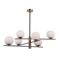 Lampy sufitowe - Italux Stelia lampa wisząca 6-punktowa czarna/antyczny brąz PND-43660-6 - miniaturka - grafika 1