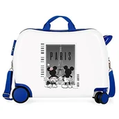 Walizki - Disney Mickey i Minnie Travel the World Paris Walizka dziecięca Biały 50x39x20 cms Sztywne ABS Boczne zamknięcie szyfrowe. 34L 1, Paryż Biały, Talla única, walizka dziecięca - miniaturka - grafika 1