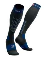 Skarpetki sportowe męskie - COMPRESSPORT Skarpety kompresyjne narciarskie ALPINE SKI FULL SOCKS black/estate blue - miniaturka - grafika 1