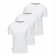 Koszulki męskie - Komplet koszulek z dekoltem V i elastanem 3-pak - 3x biały V2 Z100 r. XL - miniaturka - grafika 1