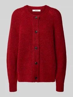 Kurtka o kroju regular fit z dzianiny z mieszanki wełny z dodatkiem wełny z alpaki model ‘LULU’ - Swetry damskie - miniaturka - grafika 1