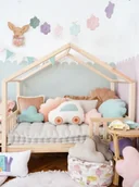 Kołdry i poduszki dla dzieci - Poduszka dekoracyjna autko "Pudrowa mięta" - miniaturka - grafika 1