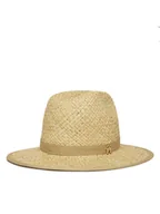 Czapki damskie - Tommy Hilfiger Kapelusz Premium Beach Fedora AW0AW17135 Beżowy - miniaturka - grafika 1