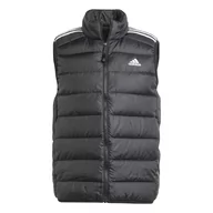 Kamizelki męskie - Bezrękawnik męski adidas ESSENTIALS 3-STRIPES LIGHT DOWN czarny HZ5728 - miniaturka - grafika 1