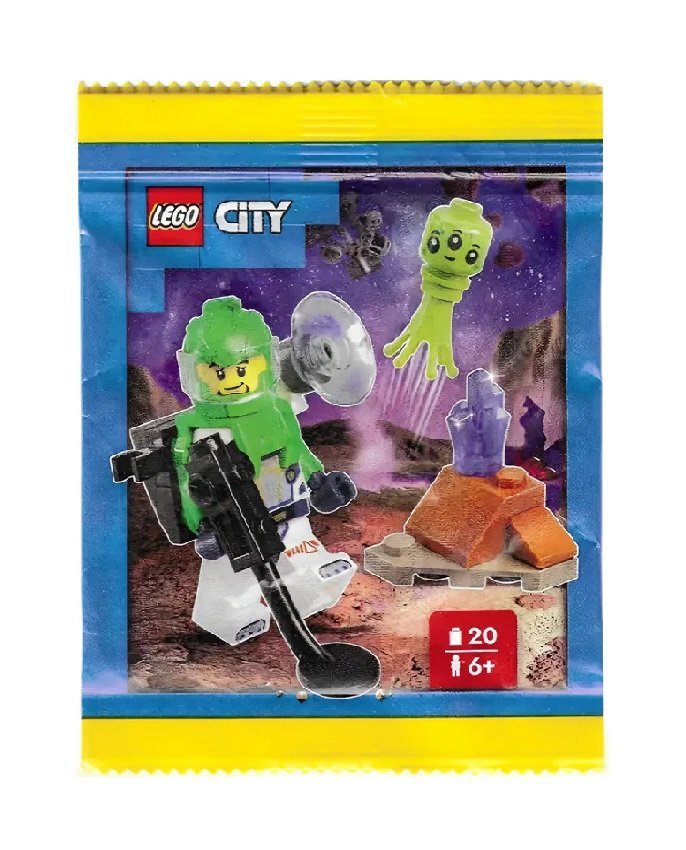Zestaw LEGO City - Astronaut with Alien and Crystal #952511 polybag klocki foilpack