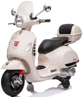 Jeździk dla dziecka Skuter Vespa na akumulator z kuferkiem biały Sun Baby - Pojazdy elektryczne dla dzieci - miniaturka - grafika 1