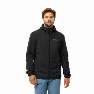 Męska kurtka softshellowa Jack Wolfskin FELDBERG HOODY M black - S - Kurtki męskie - miniaturka - grafika 1
