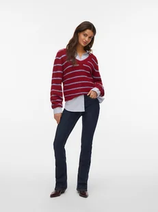 Vero Moda Sweter w kolorze bordowym - Swetry damskie - miniaturka - grafika 1