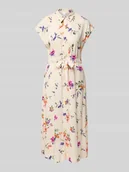 Sukienki - Sukienka koszulowa z wiskozy z wiązanym paskiem model ‘ASINA’ - miniaturka - grafika 1